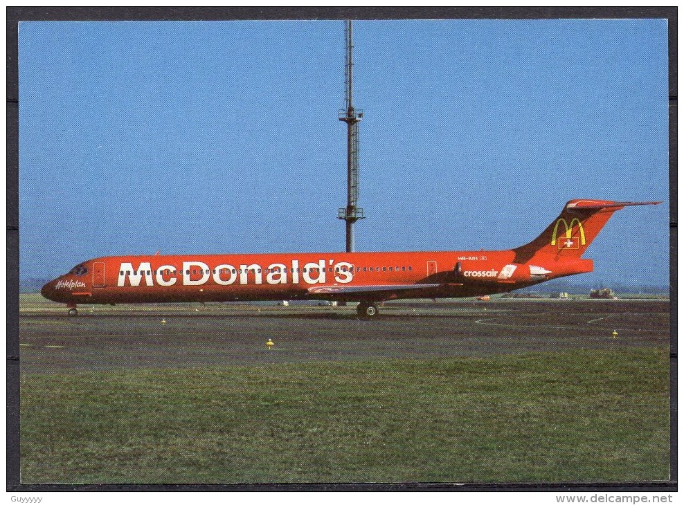 Carte Postale - Douglas MD-86 - Crossair - Prague 04/1996 - Neuve - 1946-....: Moderne