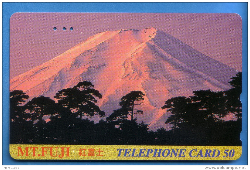 Japan Japon Télécarte Telefonkarte Phonecard - Mountain Berg Vulkan Volcan Mount Fuji - Volcanos