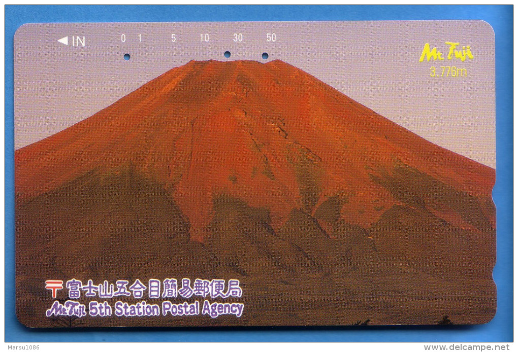 Japan Japon Télécarte Telefonkarte Phonecard - Mountain Berg Vulkan Volcan Mount Fuji - Vulkanen