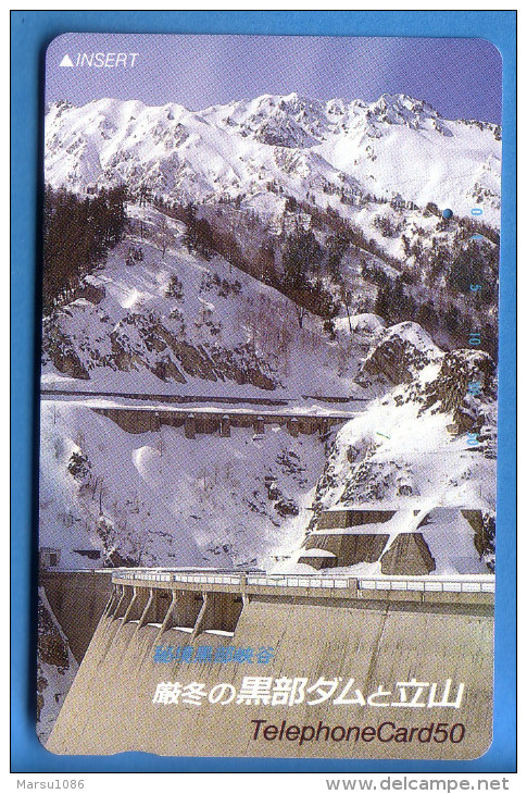 Japan Japon Télécarte Telefonkarte Phonecard -  Damm Staudamm - Montagnes
