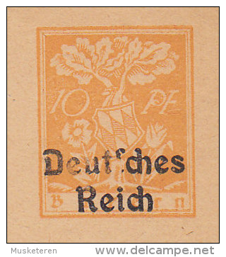 Germany Postal Stationery Ganzsache Entier M. Antwort 10 Pf. Bayern Overprinted DEUTSCHES REICH ERROR Variety (3 Scans) - Cartes Postales