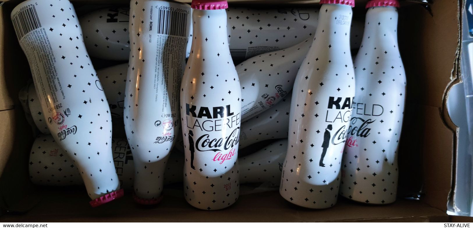 LOT OF 12 BOTTLES :  KARL LAGERFELD COCA-COLA LIGHT ( LIMITED EDITIONS )