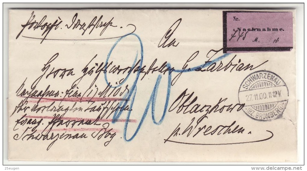 POLAND / GERMAN ANNEXATION 1900 L ETTER  SENT FROM  CZERNIEJEWO TO WRZESNIA - Briefe U. Dokumente