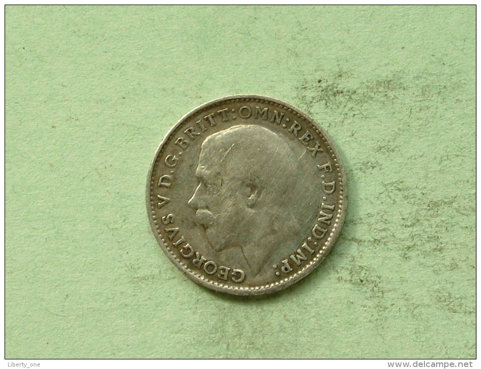 1914 - 3 Pence / KM 813 ( Uncleaned Coin / For Grade, Please See Photo ) !! - F. 3 Pence