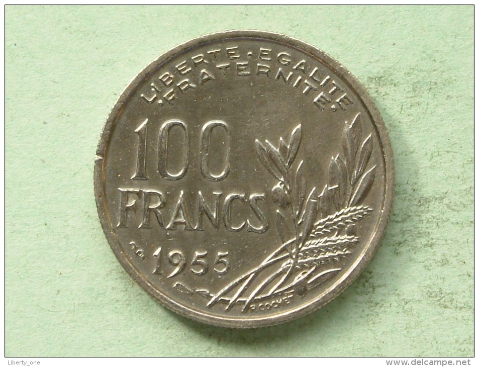 1955 - 100 Francs / KM 919.1 ( Uncleaned Coin / For Grade, Please See Photo ) !! - Autres & Non Classés