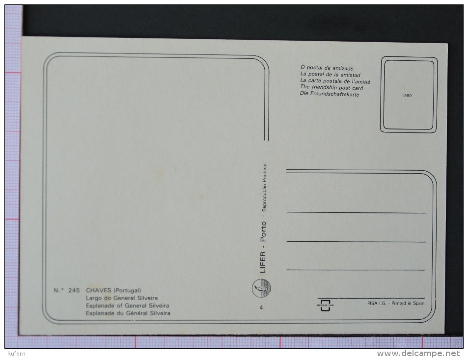 LARGO GENERAL SILVEIRA - CHAVES - 2 Scans (Nº06129) - Vila Real