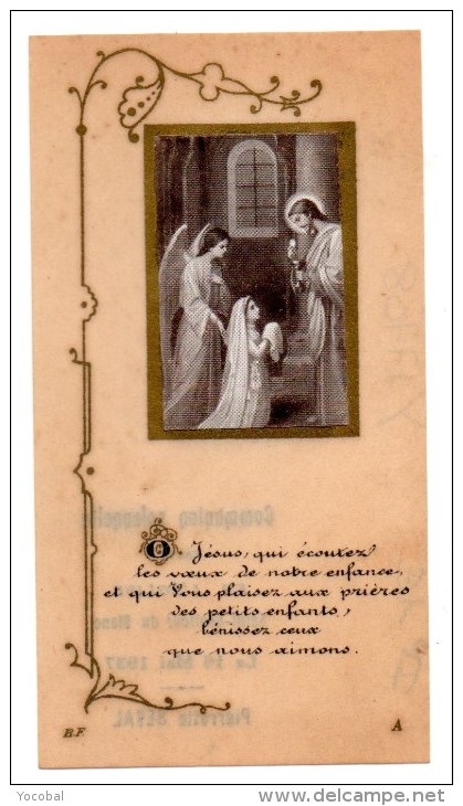 Image Religieuse, Communion Solennelle, Eglise Saint Génitour Du Blanc, Le 16 Mai 1937 - Images Religieuses