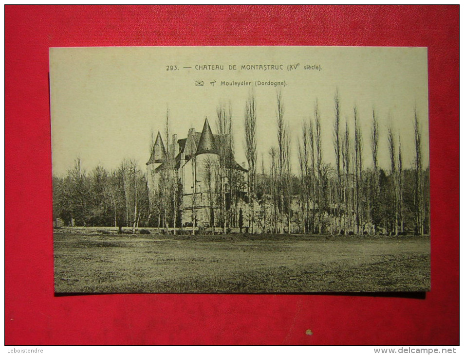 CPA   CHATEAU DE MONTASTRUC  XV E SIECLE  MOULEYDIER  DORDOGNE    NON VOYAGEE - Montastruc-la-Conseillère