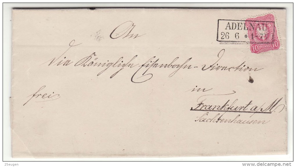 POLAND / GERMAN ANNEXATION 1881 L ETTER  SENT FROM  ODOLAMOW TO FRANKFURT - Briefe U. Dokumente