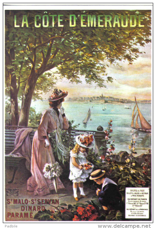 Carte Postale Affiche Côte D'Emeraude  St-Malo St-Servan Dinard  Paramé  Trés Beau Plan - Autres & Non Classés