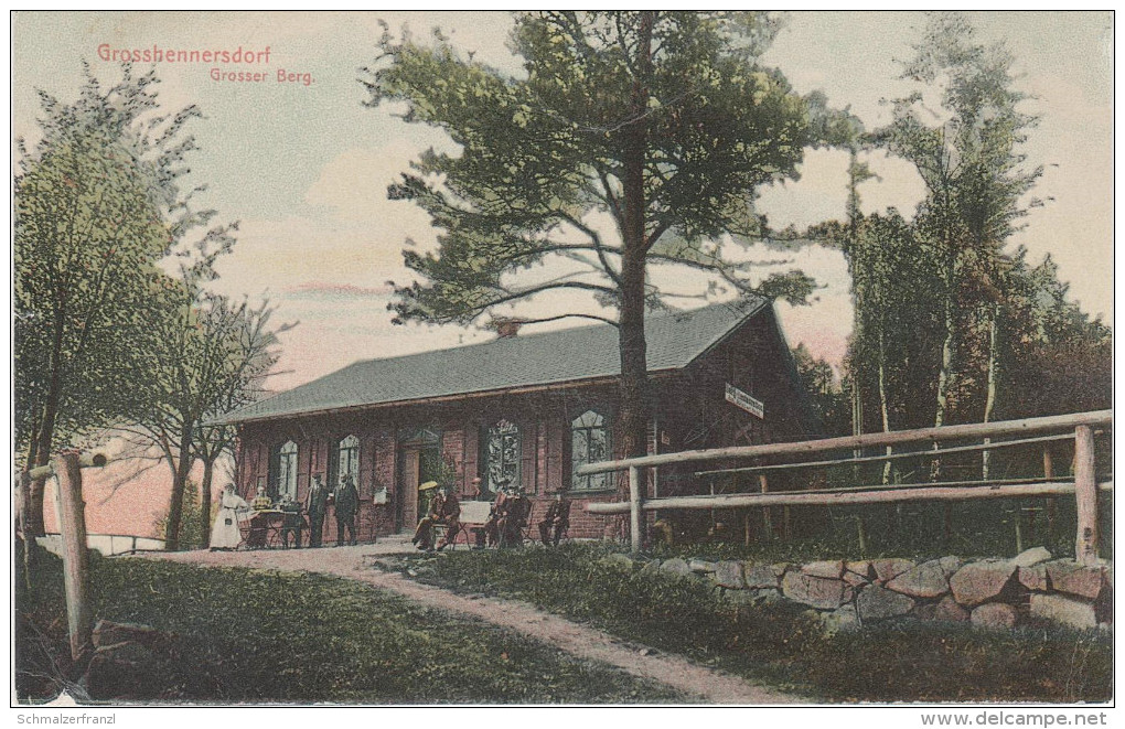 AK Restaurant Grosser Berg Baude Grosshennersdorf Gasthaus Bei Herrnhut Oderwitz Löbau Zittau Bernstadt Hirschfelde - Herrnhut