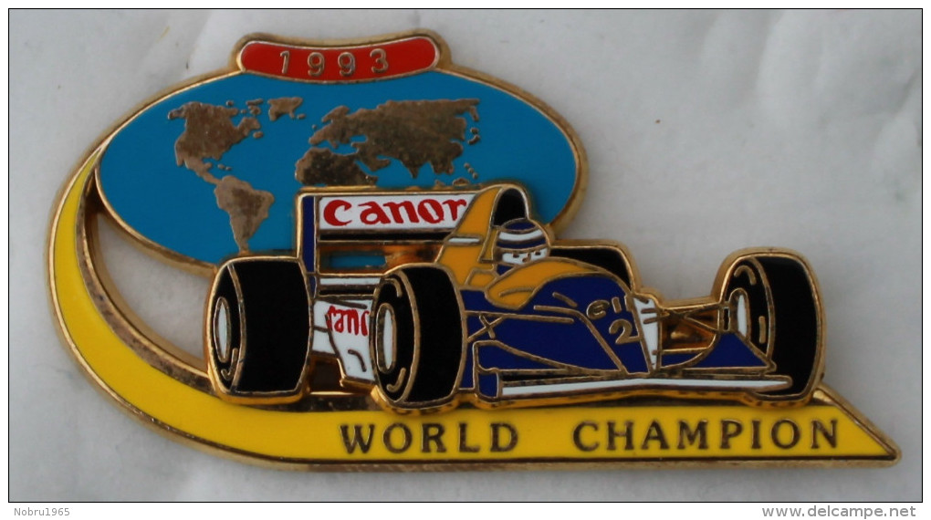 Pin´s  RENAULT F1 WORLD CHAMPION 93 CANON  Double Moule.Top Qualité Zamak - F1