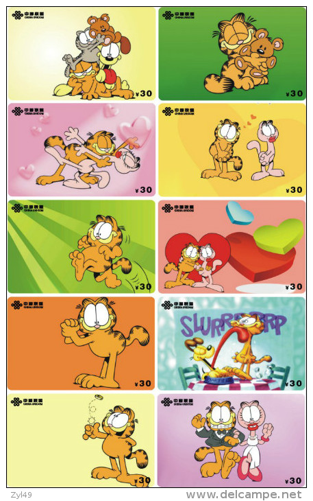 G02089 China Phone Cards Garfield 64pcs - BD