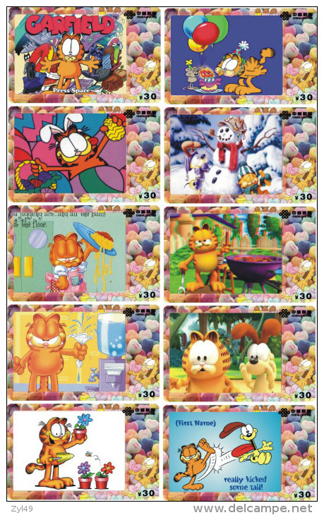 G02089 China phone cards Garfield 64pcs