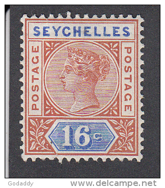 Seychelles 1892  16c  SG14  MH - Seychelles (...-1976)