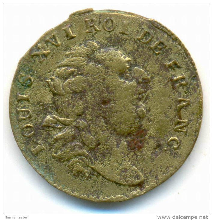 LOUIS XVI , SOL REGNI ABIT , TOKEN , JETON 1793 - Royaux / De Noblesse