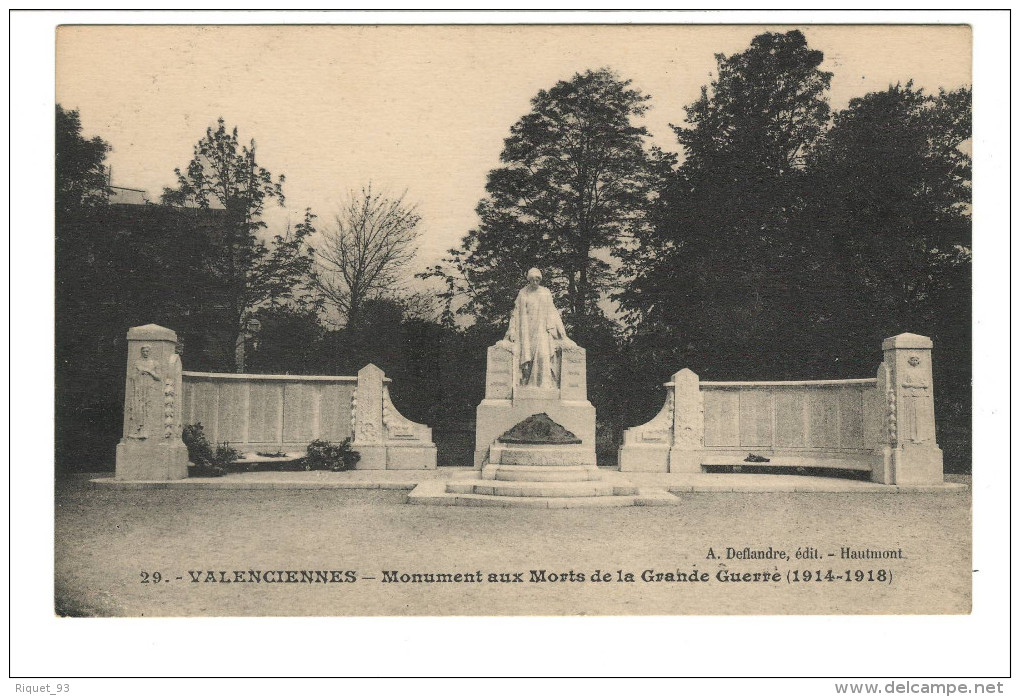 29 - VALENCIENNES - Monuments Aux Morts De La Grande Guerre -(1914-1918) - Valenciennes