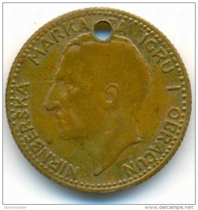 RRR , YUGOSLAVIA , ALEKSANDAR , NIRNBERSKA MARKA , TOKEN , JETON - Adel