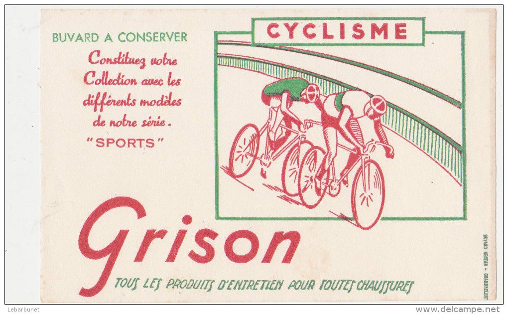 Buvard Ancien" Grison"Sports : Cyclisme - Sport