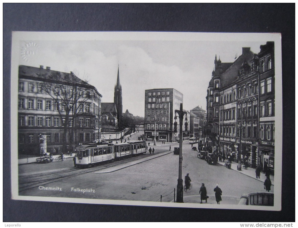 AK CHEMNITZ Falkeplatz Strassenbahn 1940 ////  D*11740 - Chemnitz