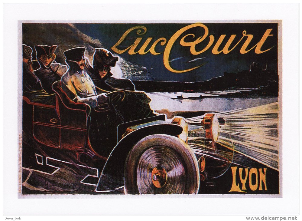 Postcard Advert French Luc Court Car Lyon France Advertisement Automobile - Publicité