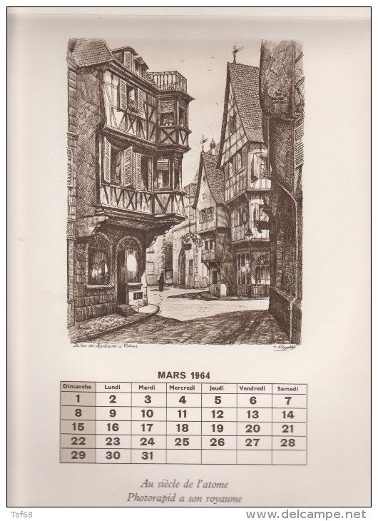 Calendrier L'Alsace Pittoresque 1964 - Tamaño Grande : 1961-70