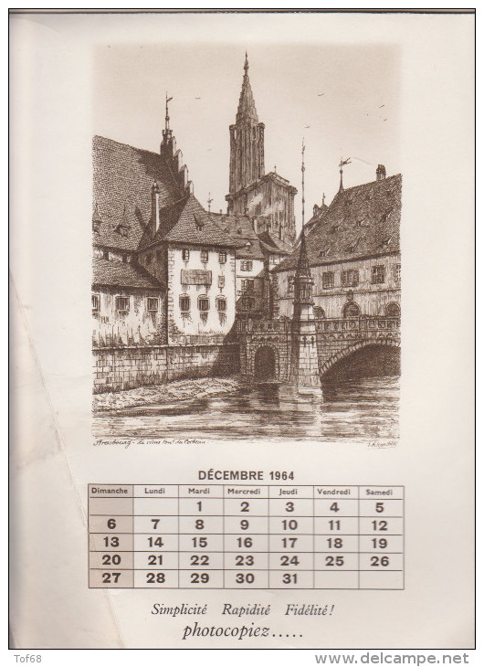 Calendrier L'Alsace Pittoresque 1964 - Tamaño Grande : 1961-70