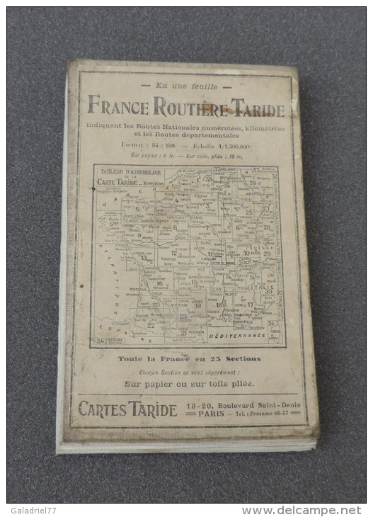 Carte Routière Toilée Taride Numéro 14 - Lyonnais, Savoie Et Dauphiné - Cartes Routières