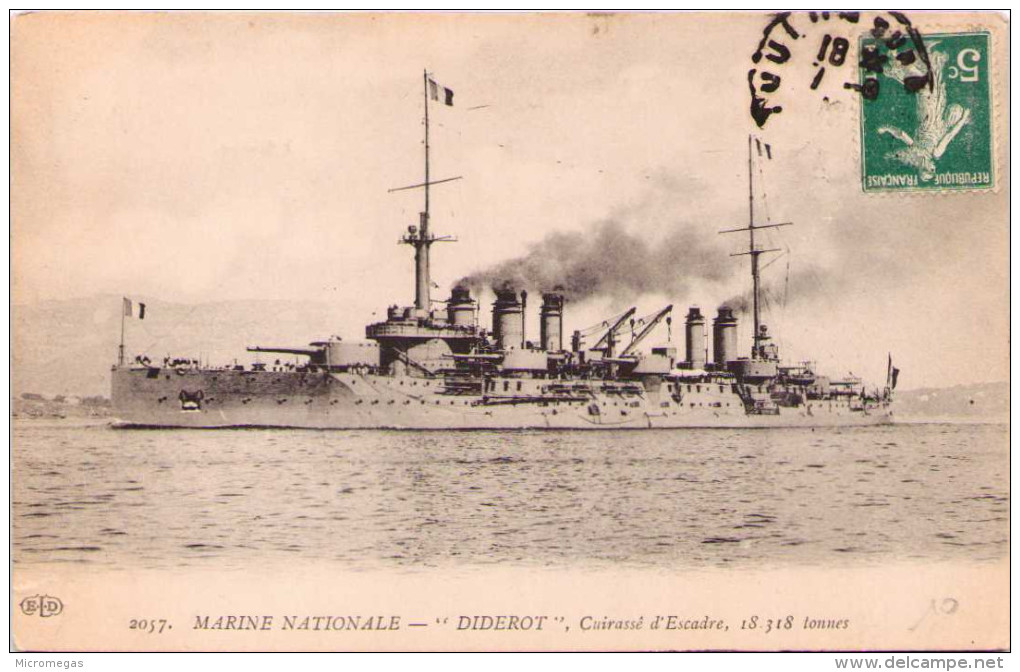 Marine Nationale - "Diserot" - Cuirassé D'Escadre - Warships