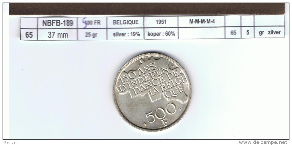 NBFB-189    -  1951 - 500 Francs
