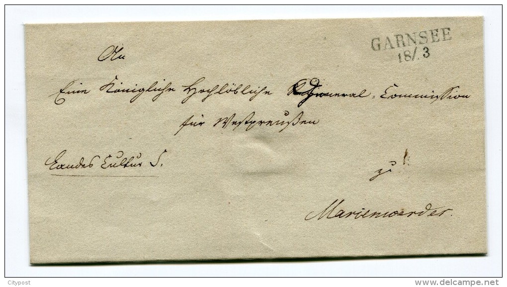 Preussen Faltbrief 1840 Poststelle Garnsee (Gardeja) Reg.Bez. Marienwerder - Altri & Non Classificati
