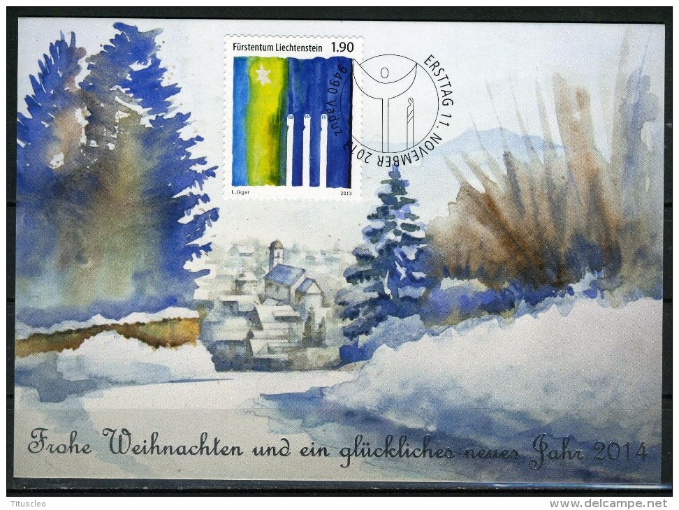 LIECHTENSTEIN   Noël 2013 - Stamped Stationery