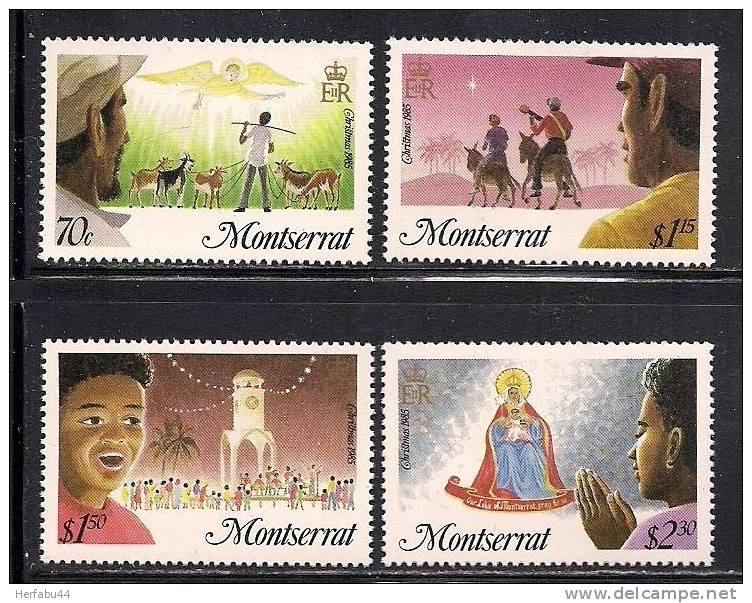 Montserrat    Christmas 1985    Set  SC# 588-91 MNH** - Montserrat