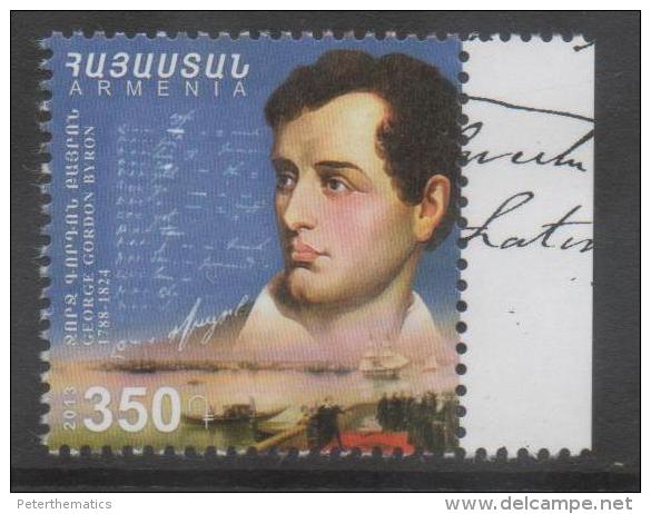 ARMENIA ,2013,MNH,GEORGE BYRON, SHIPS, 1v - Other & Unclassified