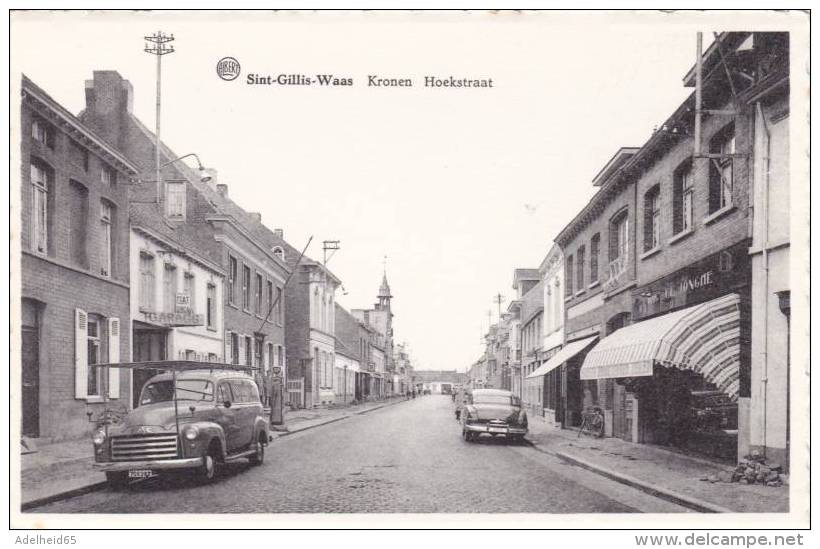 CPU19/  Uitg. Van Landeghem (Kerkstraat) St Gillis Waas Kronen Hoekstraat Camionette Auto Voiture - Sint-Gillis-Waas