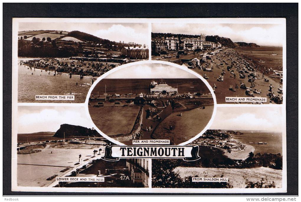 RB 984 - GB 1938 Real Photo Postcard - Teignmouth Devon To Birmingham With 1d Postage Due Markings &amp; 1d 782 Mark - Taxe