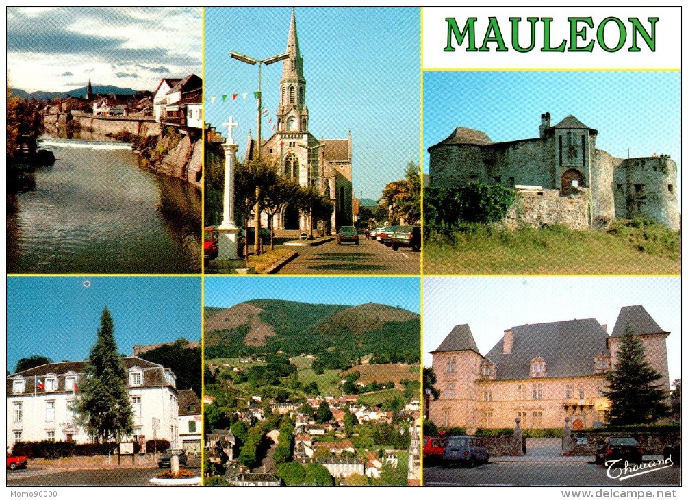 MAULEON : Le Saison - L'Eglise - Le Château Fort - La Mairie. Vue Générale - Le Château D'Andurain - Mauleon Barousse