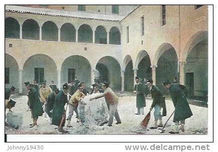 567-8 - D'INVERNO IN CASERMA  ( BON PLAN - ITALIE ? ) - Guerre 1914-18