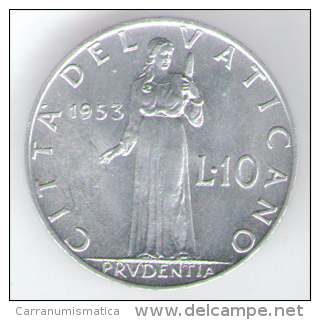 VATICANO 10 LIRE 1953 - Vaticano