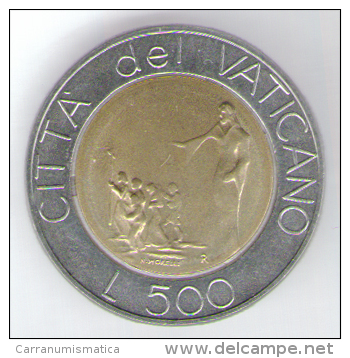 VATICANO 500 LIRE 1991 BIMETALLICA - Vaticano