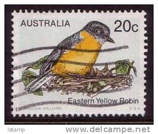 1979 - Australian Birds Definitive Issues 20c EASTERN YELLOW ROBIN Stamp FU - Used Stamps