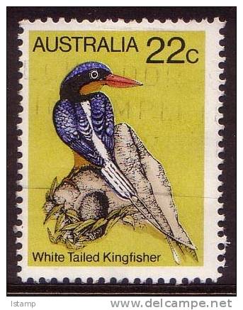 1980 - Australian Birds Definitive Issues 22c WHITE TAILED KINGFISHER Stamp FU - Oblitérés