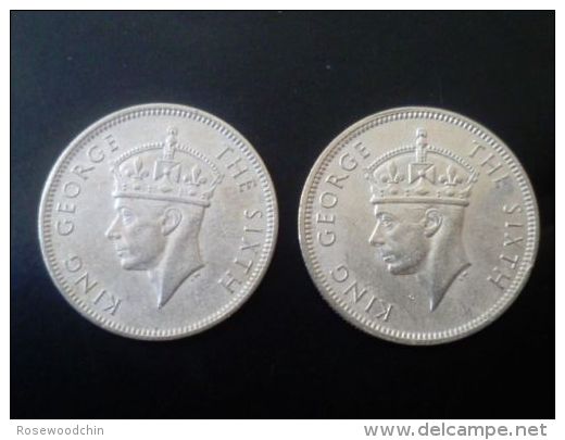 VINTAGE ! 1pc. Of 1948 Malaya & British Borneo KING GEORGE VI THE SIX 20 Cent Coin (WC -08) - Malaysie