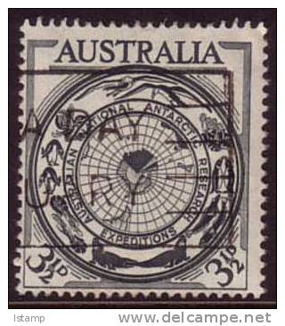 1954 - Australian Antarctic Research 3.5d EMBLEM Stamp FU - Gebruikt