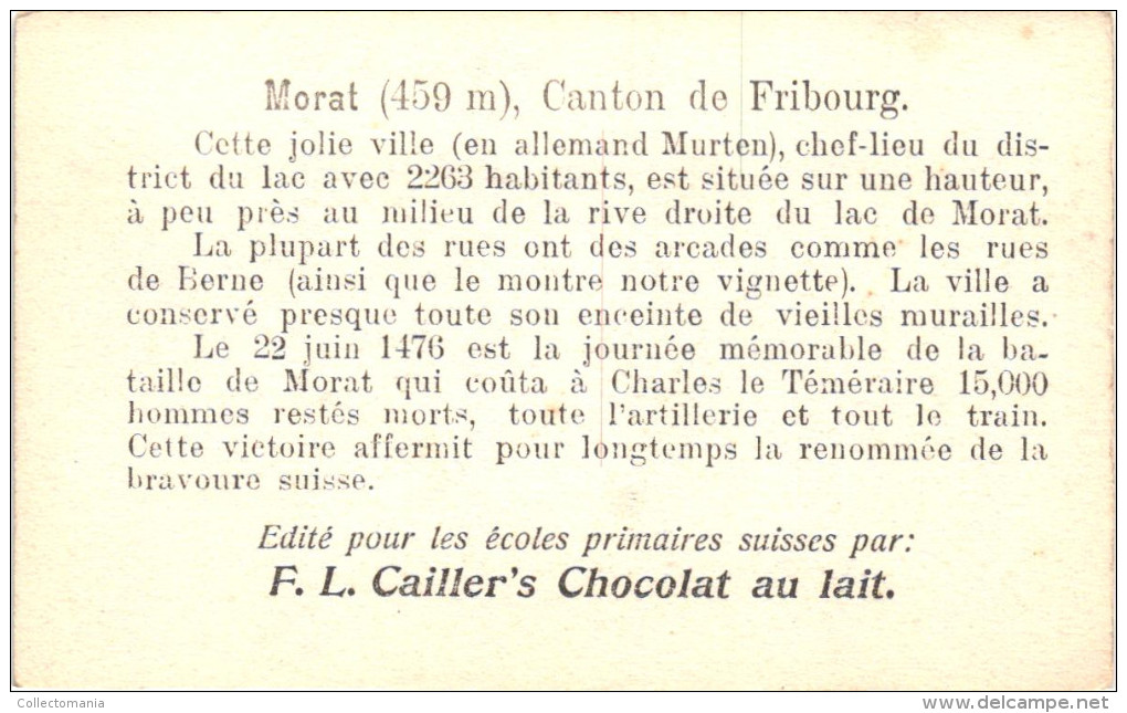 21 cards  karten, cartes, Cailler's chocolat au lait - Suisse ( zwitserland , Schweiz )kantons approx 1930 milch melk