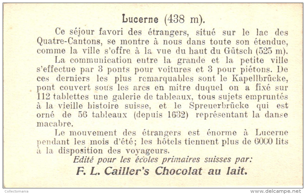 21 cards  karten, cartes, Cailler's chocolat au lait - Suisse ( zwitserland , Schweiz )kantons approx 1930 milch melk