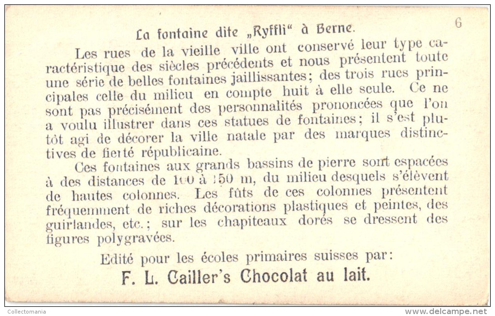 9 cards  karten, carte, Tres Bien, Cailler´s chocolat au lait - Suisse ( zwitserland , Schweiz ) ED kantons approx 1930