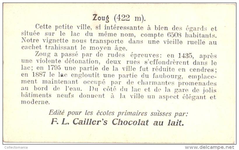 9 cards  karten, carte, Tres Bien, Cailler´s chocolat au lait - Suisse ( zwitserland , Schweiz ) ED kantons approx 1930