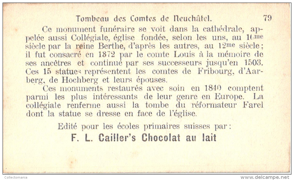 9 cards  karten, carte, Tres Bien, Cailler´s chocolat au lait - Suisse ( zwitserland , Schweiz ) ED kantons approx 1930