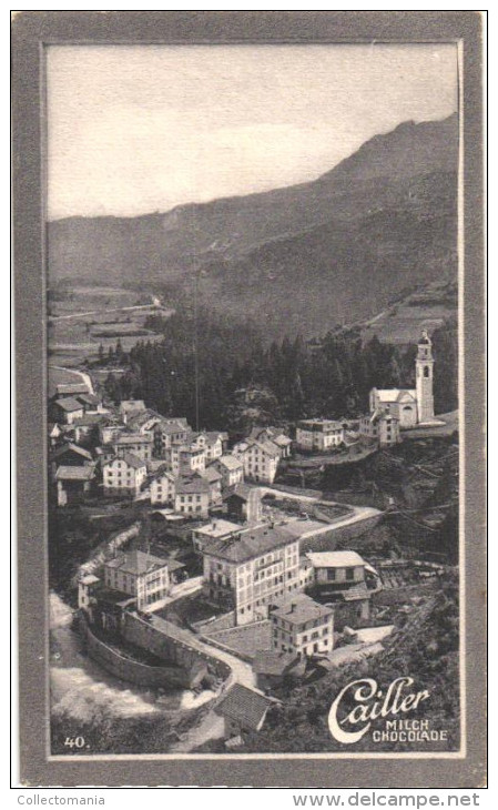 9 cards  karten, carte, Tres Bien, Cailler´s chocolat au lait - Suisse ( zwitserland , Schweiz ) ED kantons approx 1930